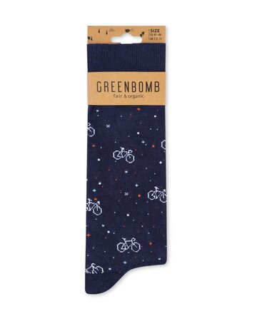Greenbomb sokken bike space- navy