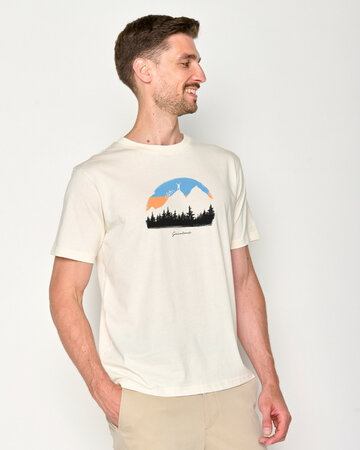 Greenbomb T-shirt heren nature forest - crème wit