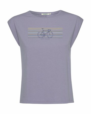 Greenbomb T-shirt dames fiets - lila