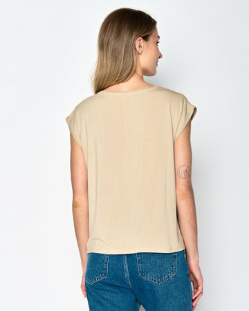 Greenbomb T-shirt dames vogel op tak - latte mt XL