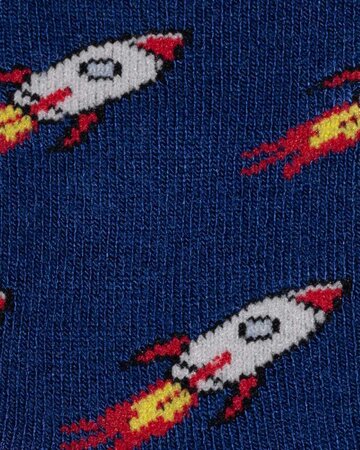 Bamboe kindersokken raketten - navy