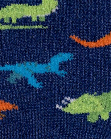 Bamboe kindersokken dinosaurus - navy