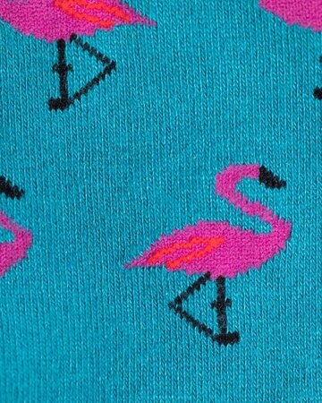 Swole Panda bamboe dames sokken flamingo's - blauw