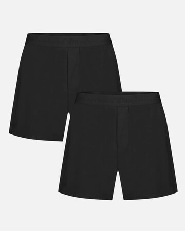 Bamboo Basics wijde bamboe boxershorts Kay 2-pack - zwart