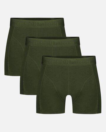 Bamboo Basics bamboe boxershorts Rico ton sur ton 3-pack - army