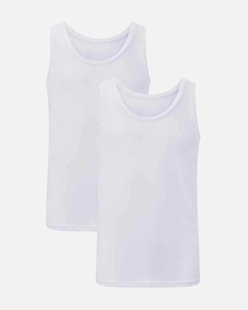 Bamboe heren singlet Stef 2-pack – wit