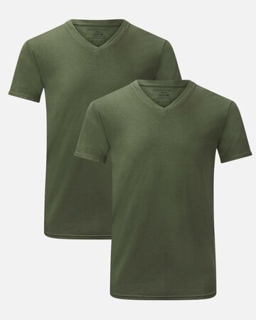 Bamboo Basics Bamboe T-Shirt V-hals Velo 2 pack – green