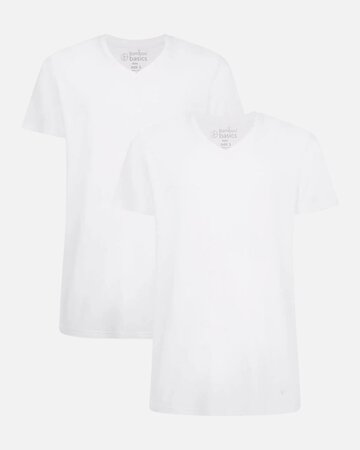 Bamboo Basics bamboe T-Shirt V-hals Velo 2-pack – wit