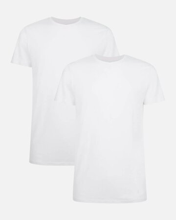 Bamboe T-Shirts ronde hals Ruben 2-pack – wit