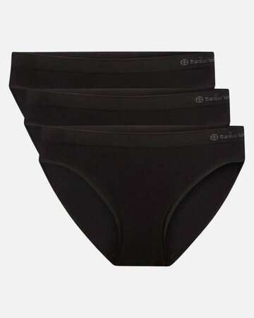Bamboe Taille Slip naadloos Tess 3-pack - zwart