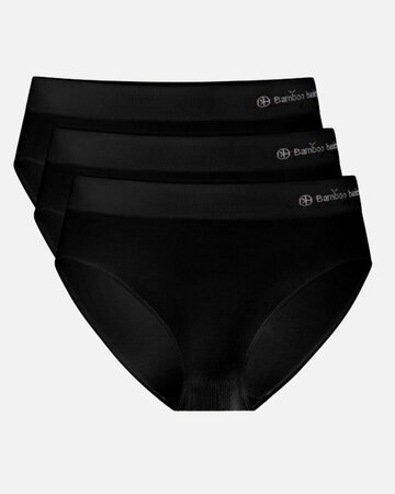 Bamboe slip naadloos Belle 3-pack - zwart