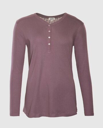 Pyjamashirt dames katoen Violera - mauve
