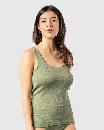 Dames hemd 100% katoen visoli - fog green