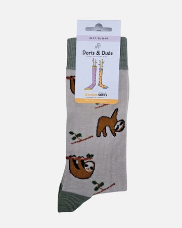 Doris & Dude bamboe damessokken luiaards creme