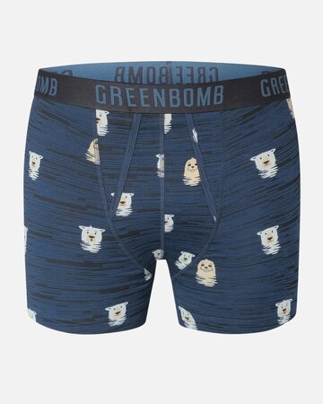 Greenbomb boxershort ijsbeer - blauw