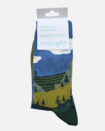 Heren sokken bio-Katoenen camping - mid blue