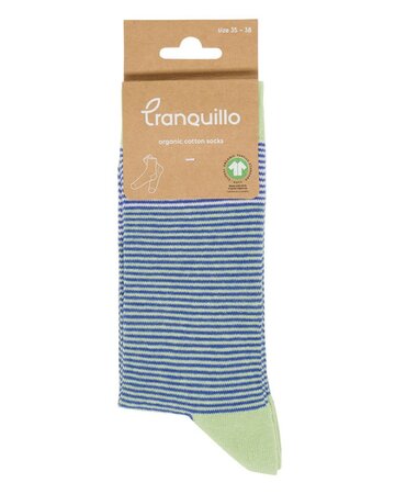 Tranquillo dames sokken bio-katoen - jade stripe
