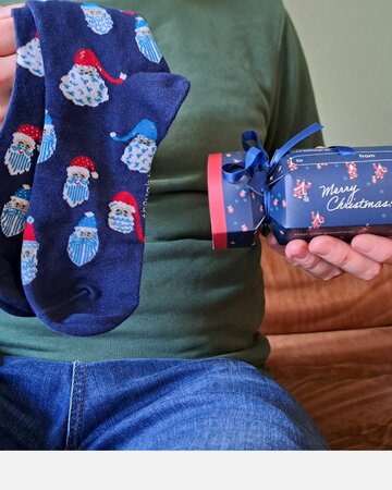 Kerstsokken Christmas cracker heren - kerstman