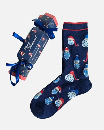 Kerstsokken Christmas cracker heren - kerstman