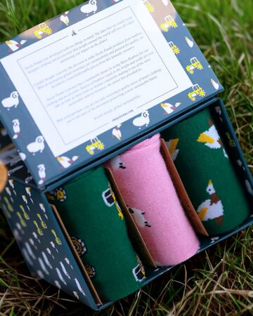 Swole Panda - heren sokken giftbox - boerderij