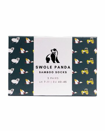 Swole Panda - heren sokken giftbox - boerderij