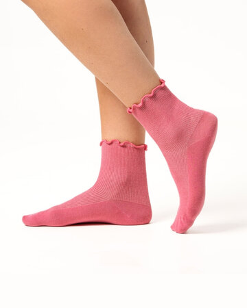 Living Crafts damessokken Asther 2-pack – white camelia