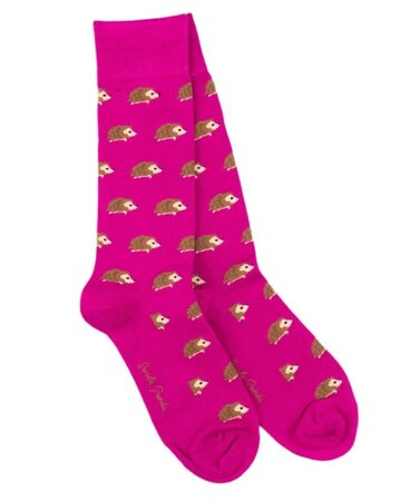 Swole Panda bamboesokken met egels – pink