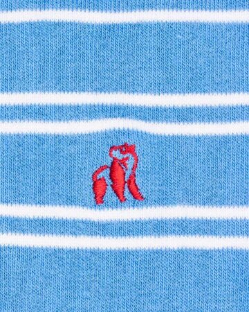 Swole Panda gestreepte bamboesokken lichtblauw