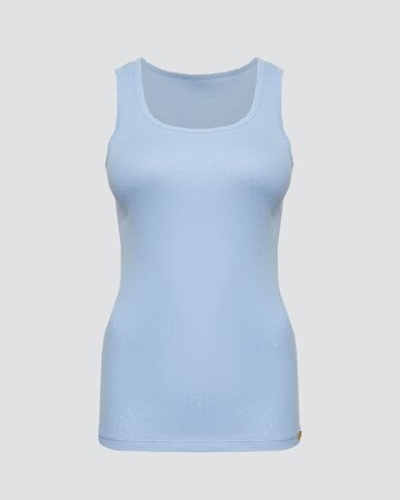 Comazo dames hemd brede bandjes 100% katoen – light blue