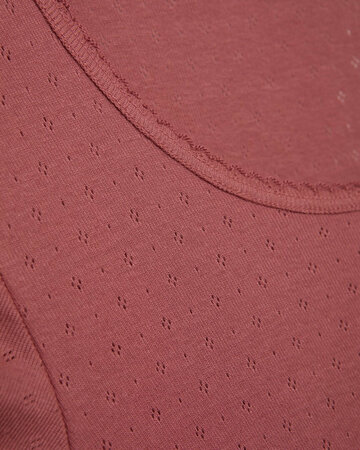 Comazo dames pyjamashirt lange mouwen katoen – old rose