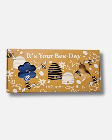 Thought bamboe damessokken giftbox – happy bee