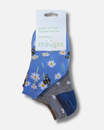 Thought dames enkelsokken bijen en hartjes 2-pack