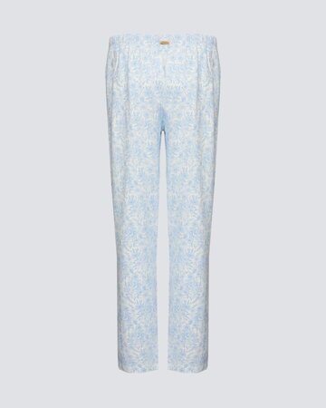 Comazo dames lange pyjamabroek katoen – lightblue