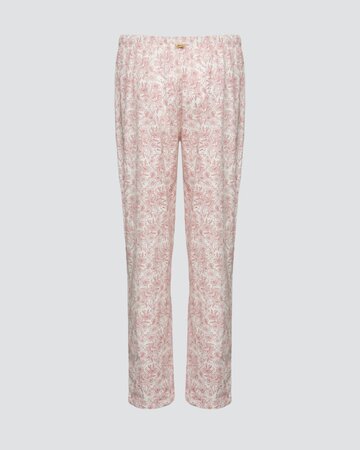 Comazo dames lange pyjamabroek katoen – old rose
