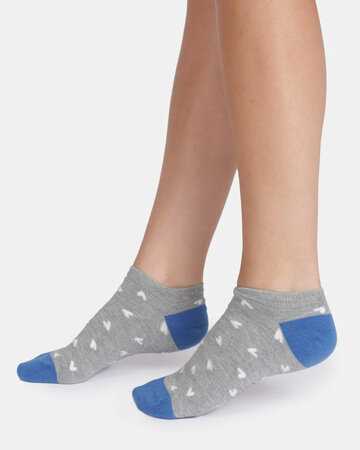 Thought dames enkelsokken bijen en hartjes 2-pack