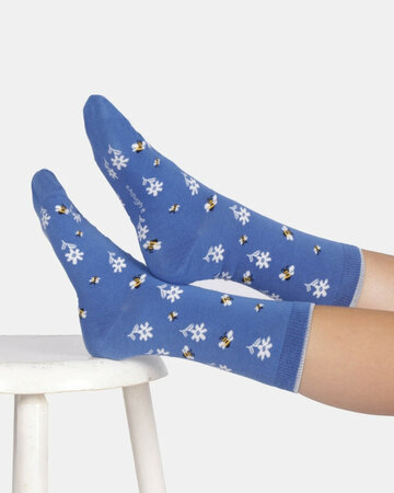 Thought bamboe damessokken giftbox – happy bee