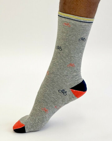 Thought bamboe heren sokken cadeauzakje fietsen - dark navy