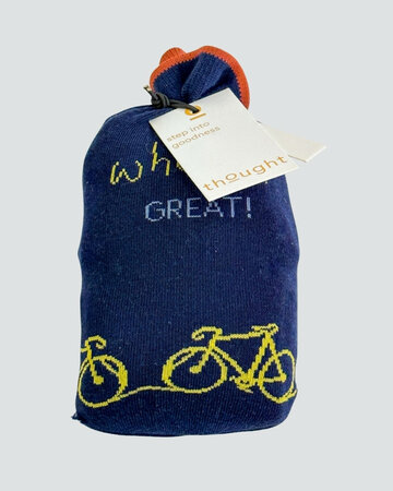 Thought bamboe heren sokken cadeauzakje fietsen - dark navy