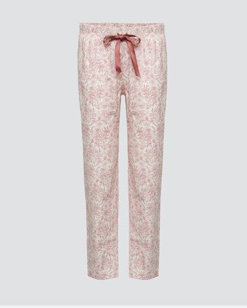 Comazo dames lange pyjamabroek katoen – old rose
