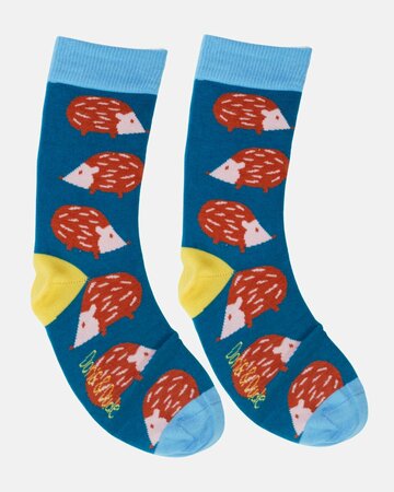 Doris & Dude bamboe damessokken met egels teal