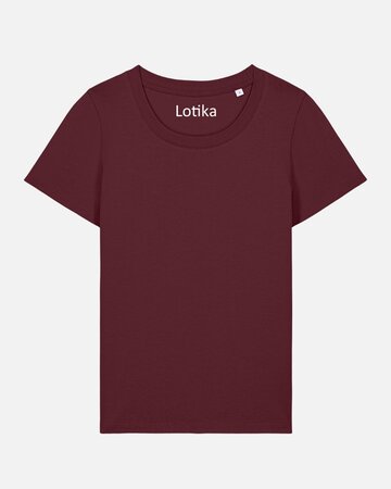 Lotika dames T-shirt Elin biologisch katoen - burgundy