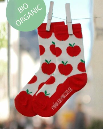 Kindersokken bio-katoen - rode appels