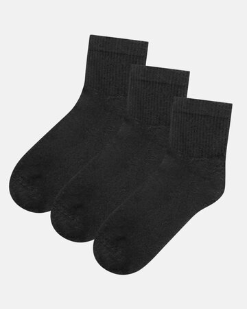 Bamboo Basics Sacha bamboe quartersokken zwart 3-pack