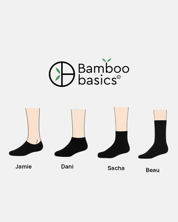 Bamboo Basics Sacha bamboe quartersokken zwart 3-pack