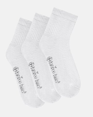 Bamboo Basics Sacha bamboe quartersokken wit 3-pack