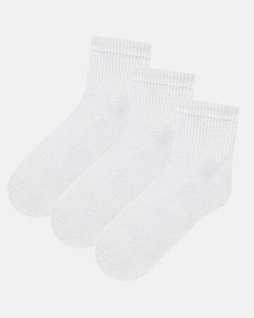 Bamboo Basics Sacha bamboe quartersokken wit 3-pack