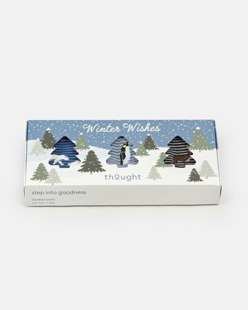 Thought heren sokken Winter Wishes cadeaudoos 3-pack