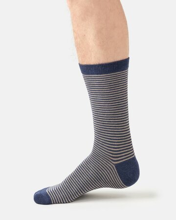 Thought bamboe herensokken pinguïn - indigo blue marl