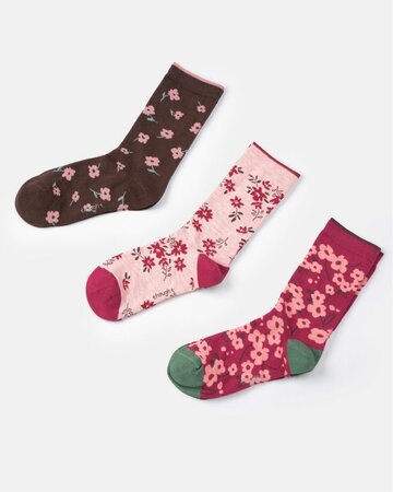 Thought damessokken bloemen cadeaudoos 3-pack