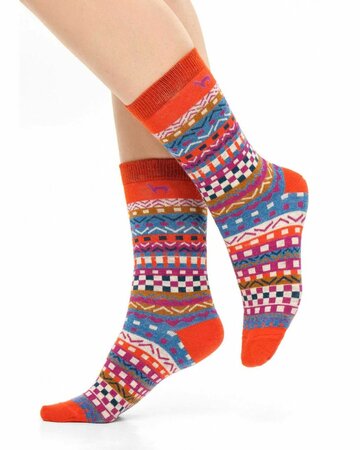 Apu Kuntur wollen alpaca sokken Caleido - multicolor